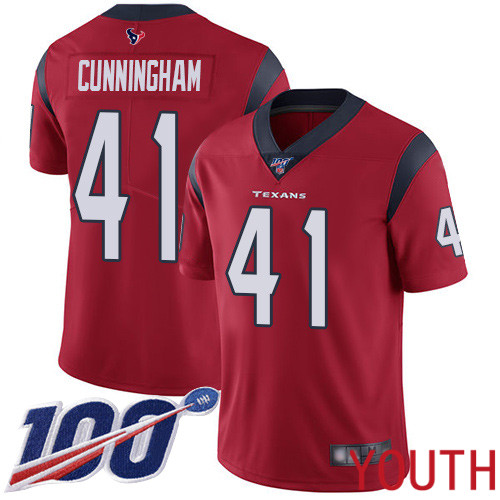 Houston Texans Limited Red Youth Zach Cunningham Alternate Jersey NFL Football #41 100th Season Vapor Untouchable
